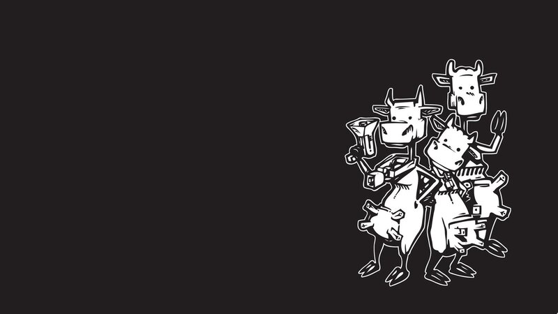 Three Cartoon Cows