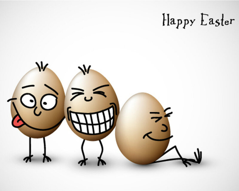 Three Cartoon Eggs