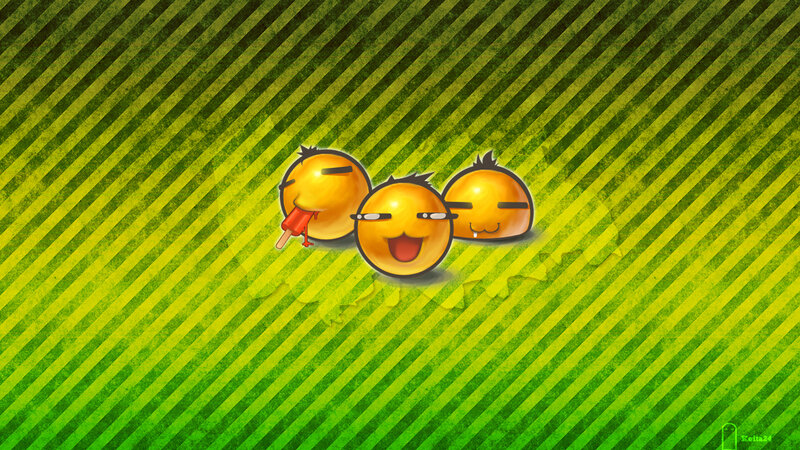 Three Cartoon Emoji Faces