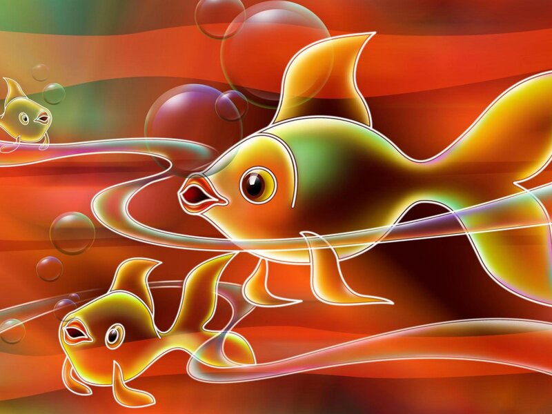 Three Cartoon Fish