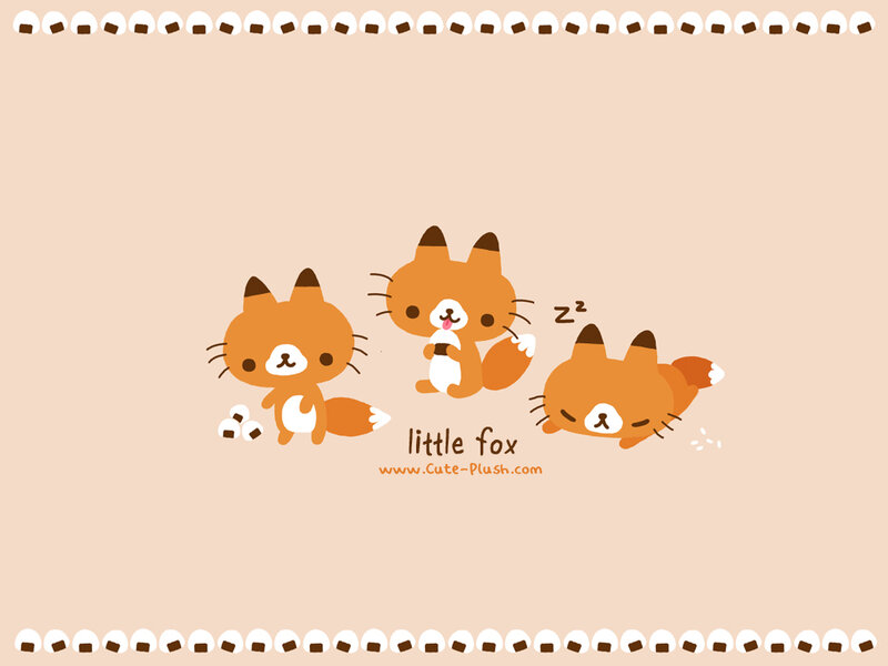 Three Cartoon Foxes