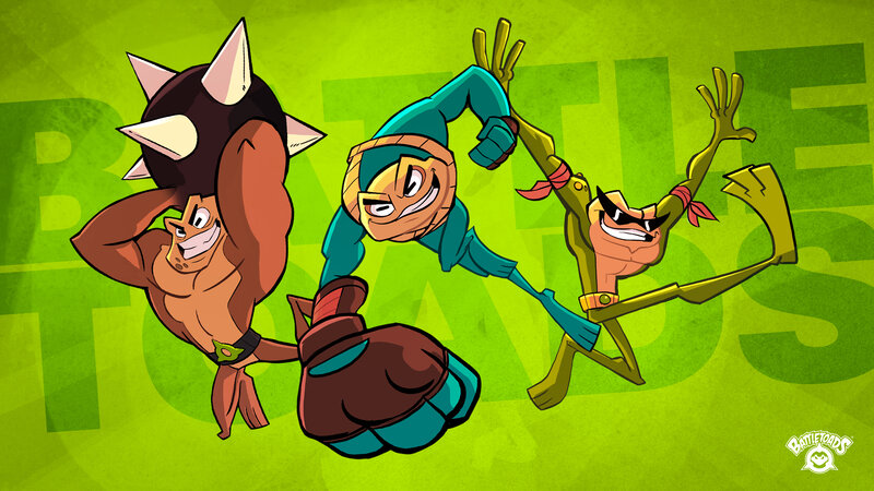 Three Cartoon Frogs in Action