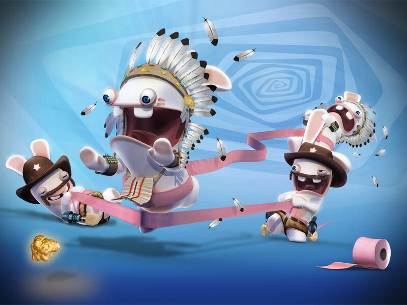 Three Cartoon Rabbits