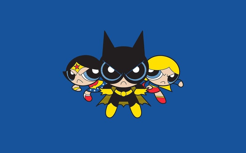 Three Cartoon Superheroes