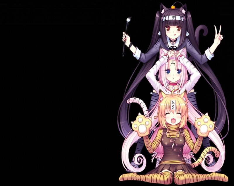 Three Cat Girls