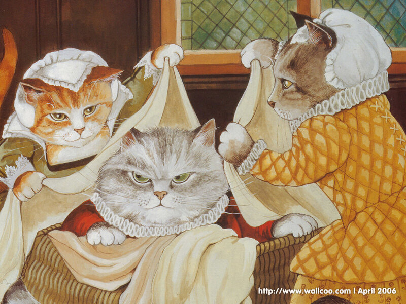 Three Cats in Costumes