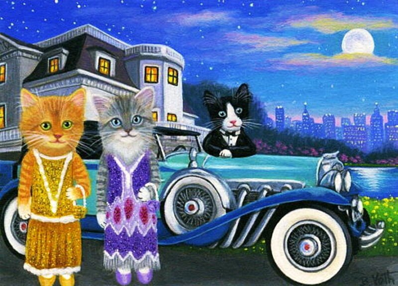 Three Cats in Formal Wear