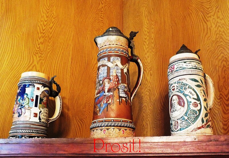 Three Ceramic Beer Steins