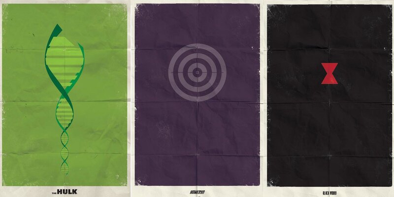 Three Character Posters — Green