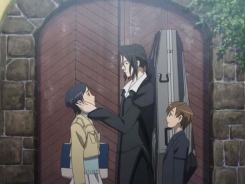 Three Characters by Door