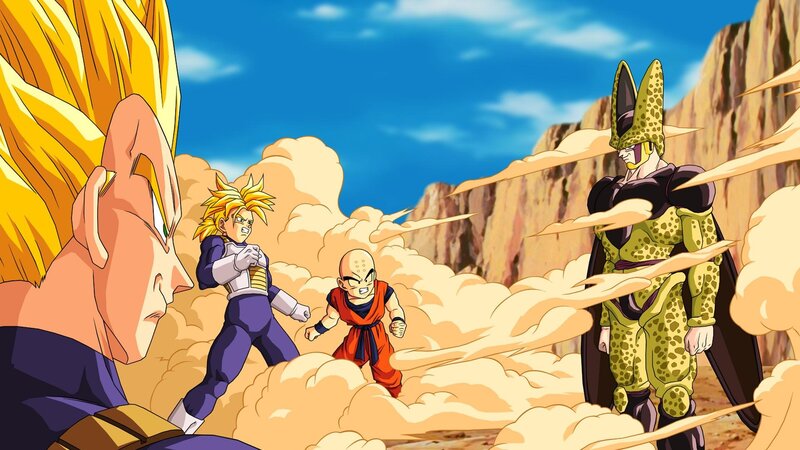 Three Characters Facing Each Other