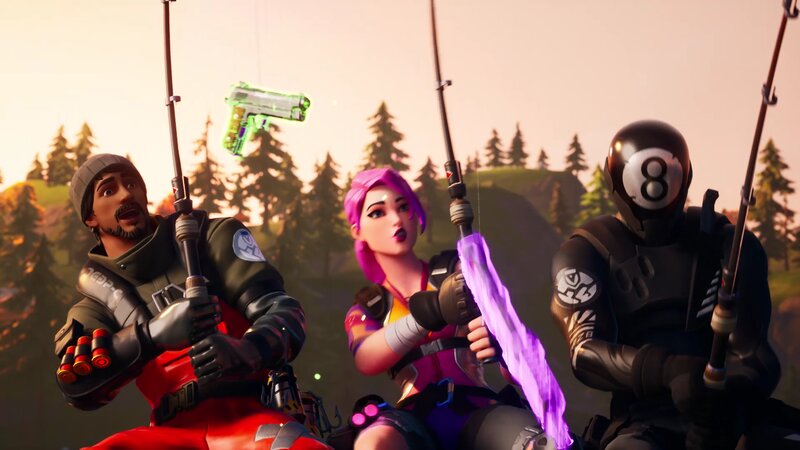 Three Characters Fishing