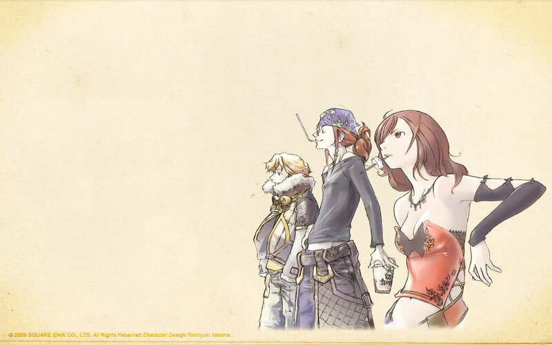 Three characters from a game