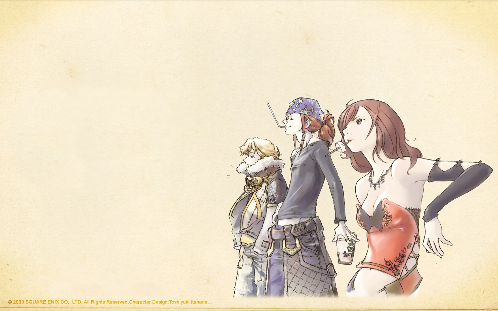 Three characters from a game