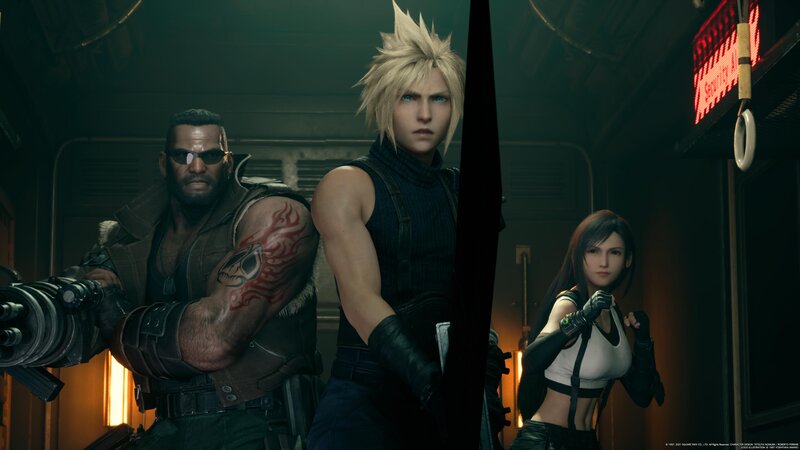 Three Characters in a Corridor — Black