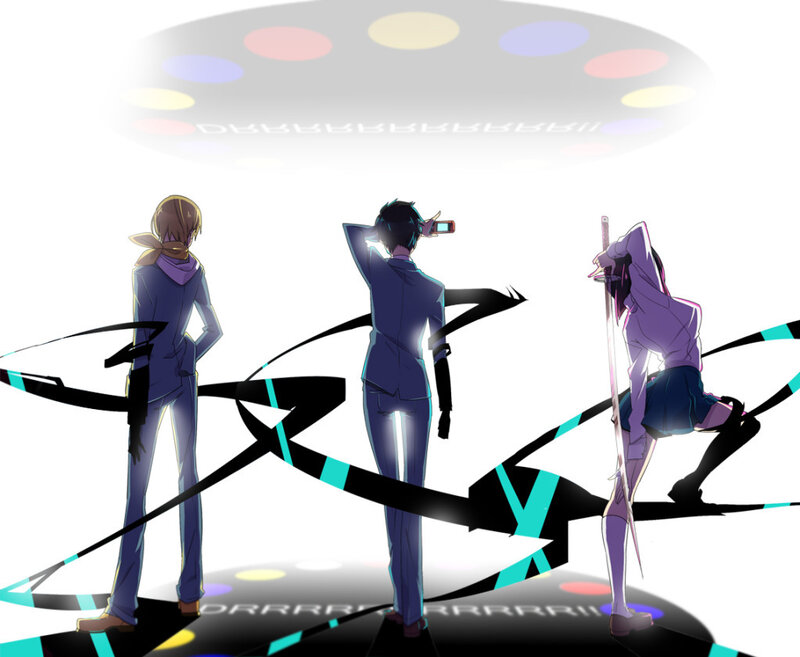 three characters in a dance scene