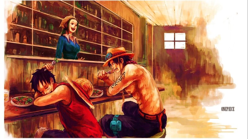 Three Characters in a Restaurant