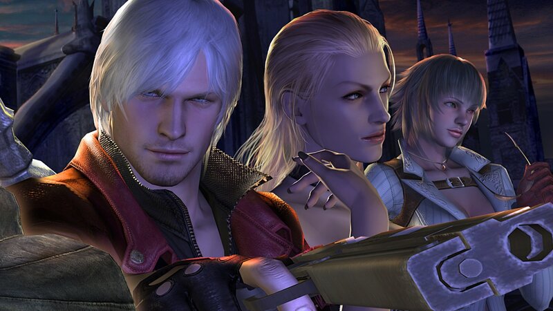 Three Characters in a Scene — Purple, Dramatic