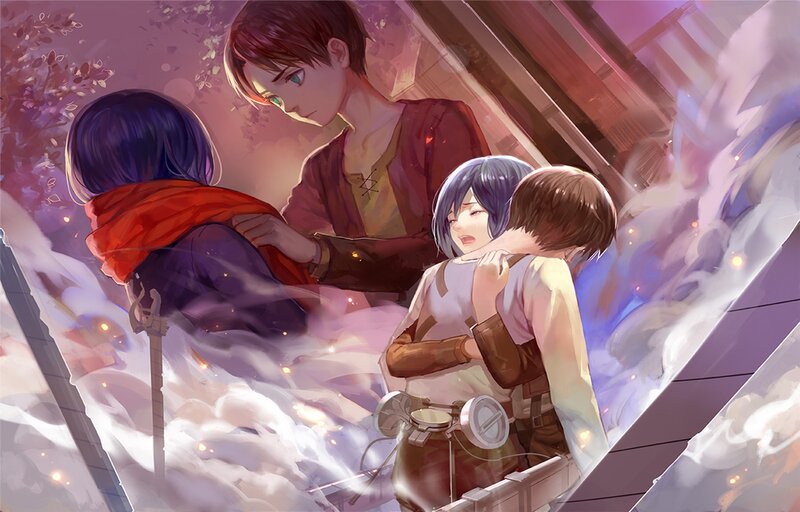 Three Characters in a Scene — Purple