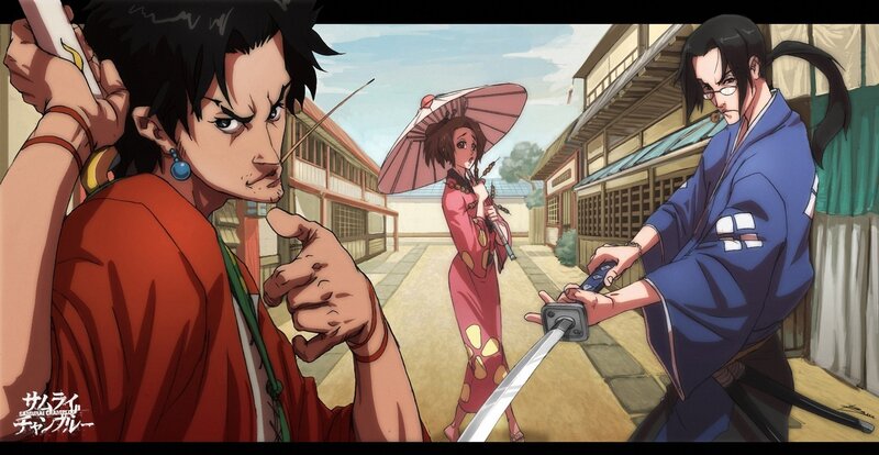 Three Characters in a Street