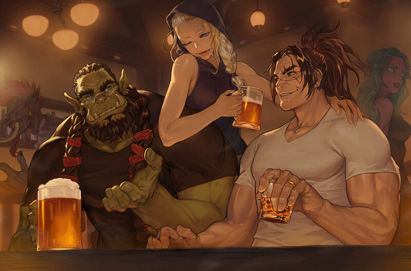 Three Characters in a Tavern