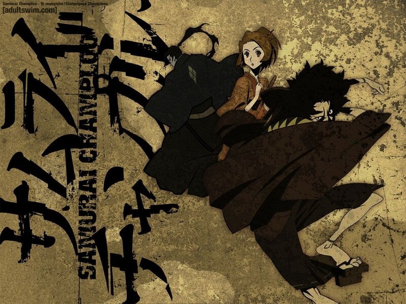 Three Characters in Action — Brown, Dramatic, Manga