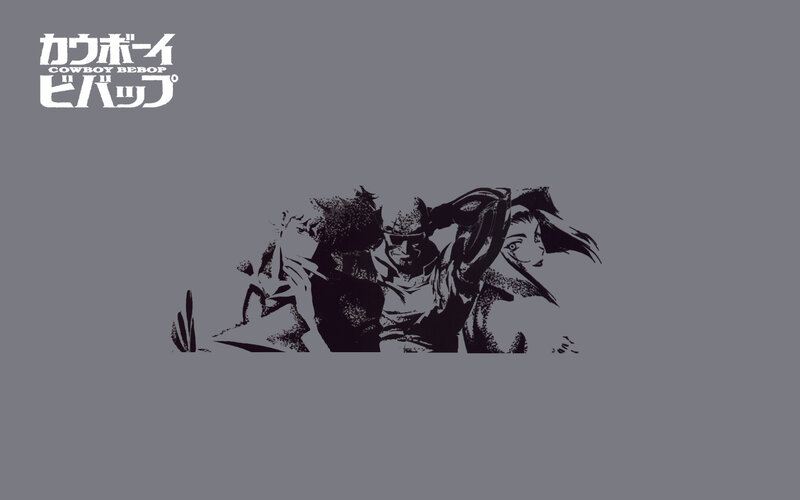 Three Characters in Action — Gray