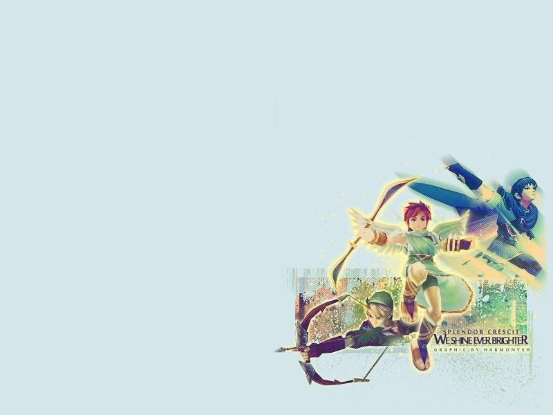 Three Characters in Action — Light Blue