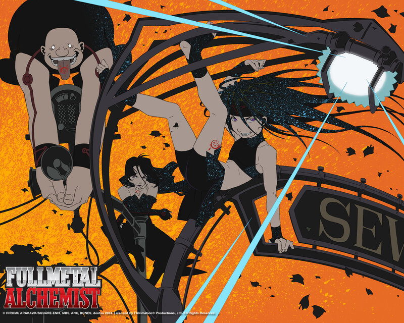 Three Characters in Action — Orange, Dramatic