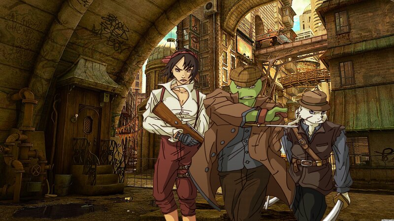 Three Characters in Alley