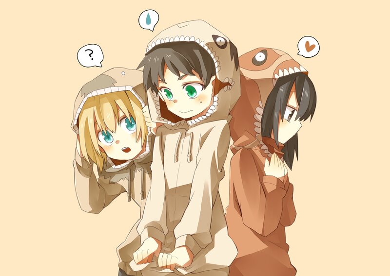 Three Characters in Animal Hoodies