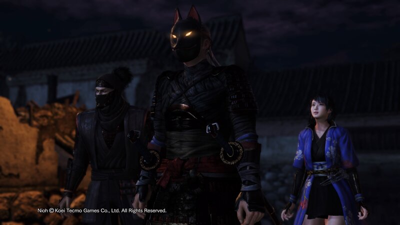 Three Characters in Armor — Black, Dramatic, Night