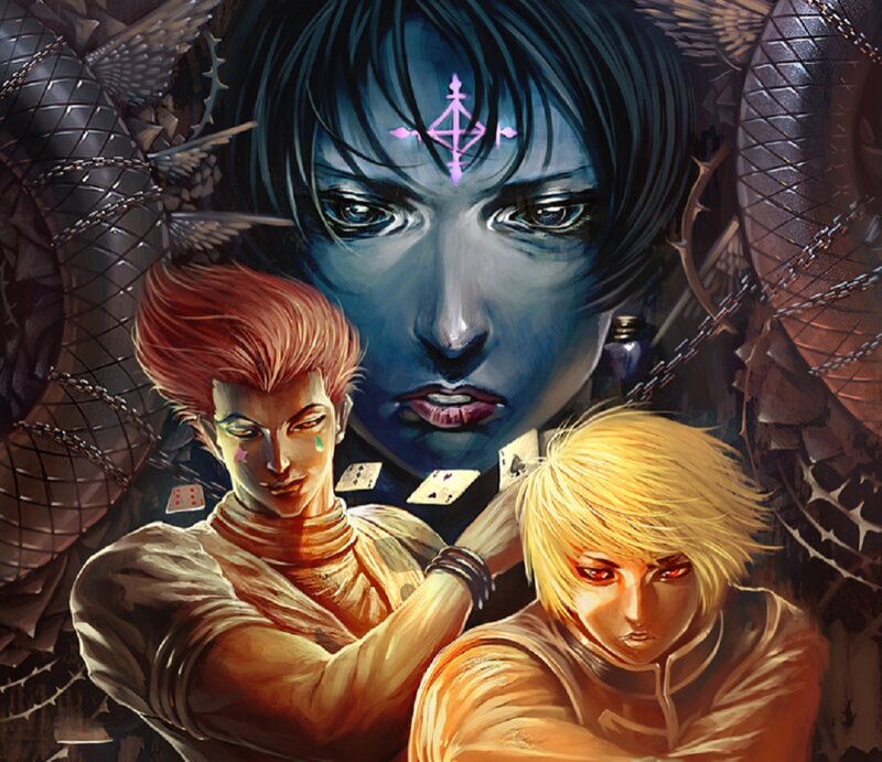 Three Characters in Armor — Blue, Dramatic