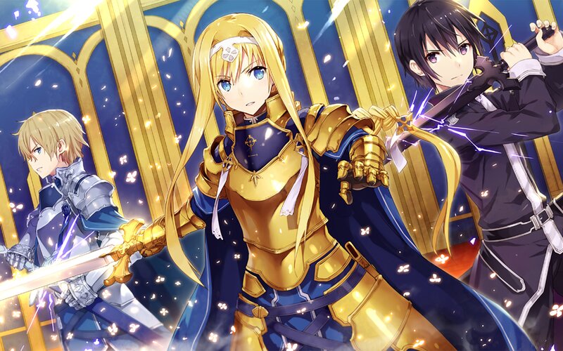 Three Characters in Armor — Gold