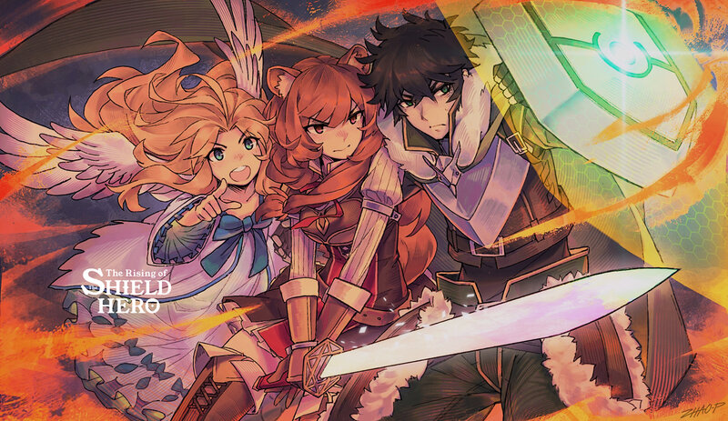Three Characters in Battle — Orange, Dramatic
