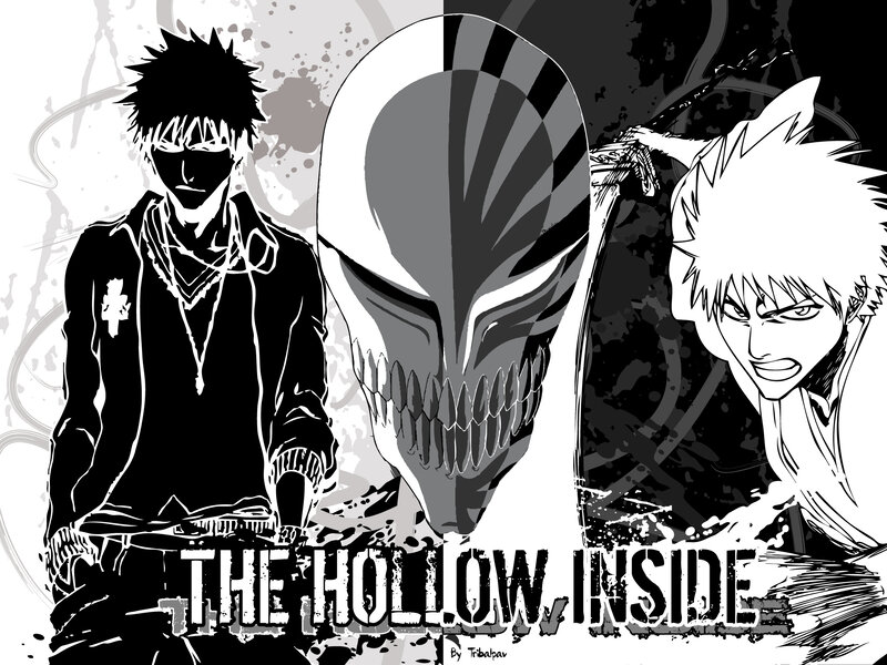 Three Characters in Black and White