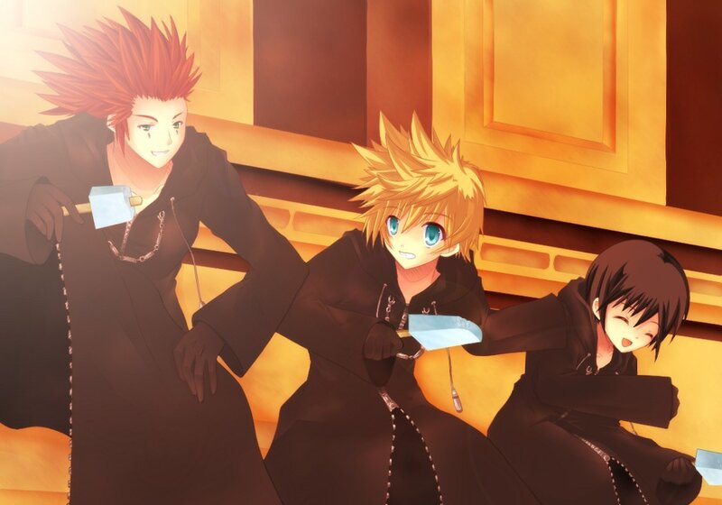 Three Characters in Black Cloaks