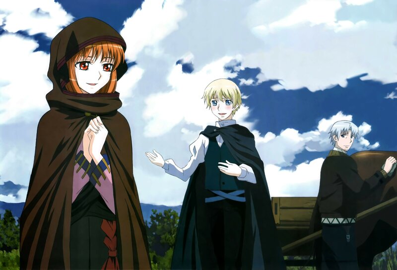 Three characters in cloaks