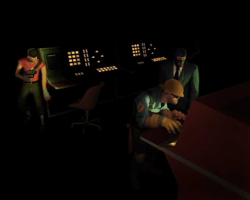 Three Characters in Control Room