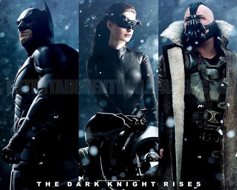 Three Characters in Dark Costumes