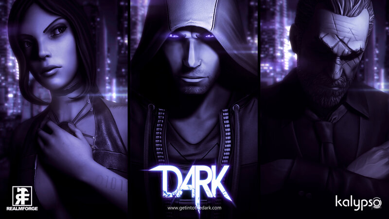 Three Characters in Dark Setting — Purple