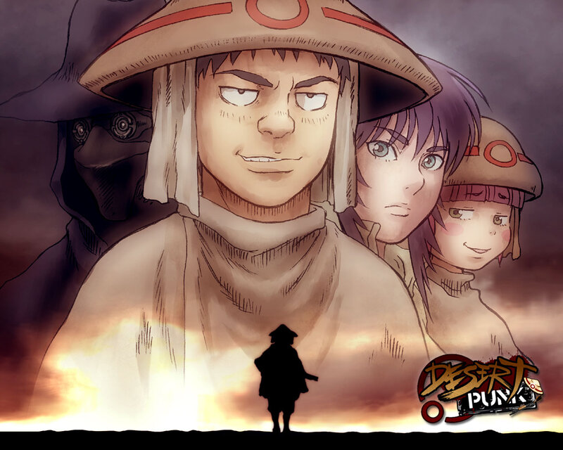 Three Characters in Desert Attire