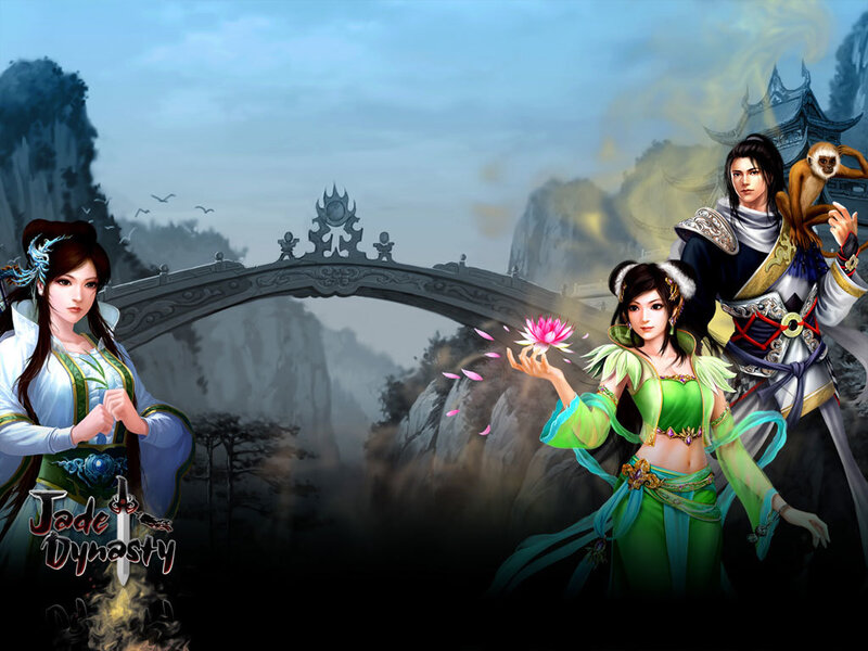 Three Characters in Fantasy Attire — Green