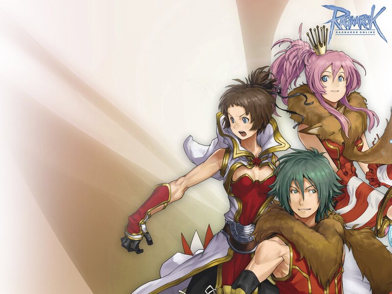 Three Characters in Fantasy Attire — White