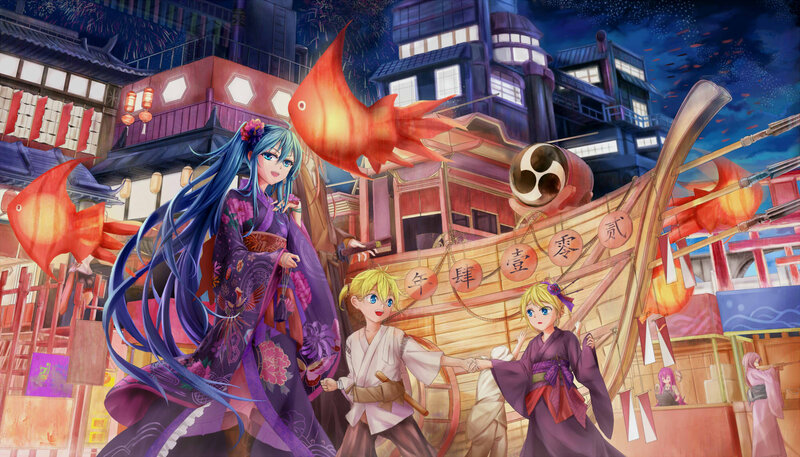 Three Characters in Festival