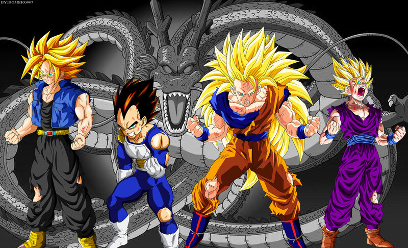 Three Characters in Fighting Stances