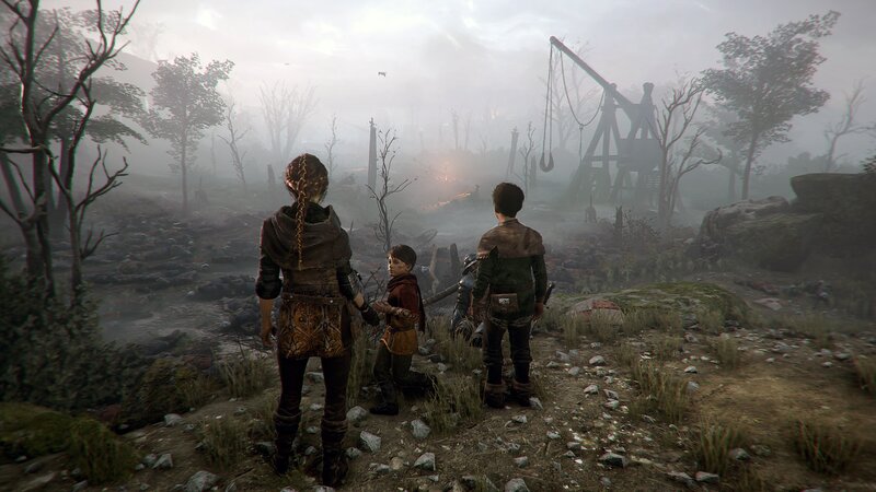 Three Characters in Fog