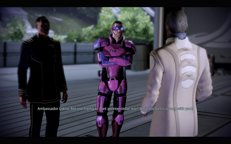 Three Characters in Futuristic Armor — Purple