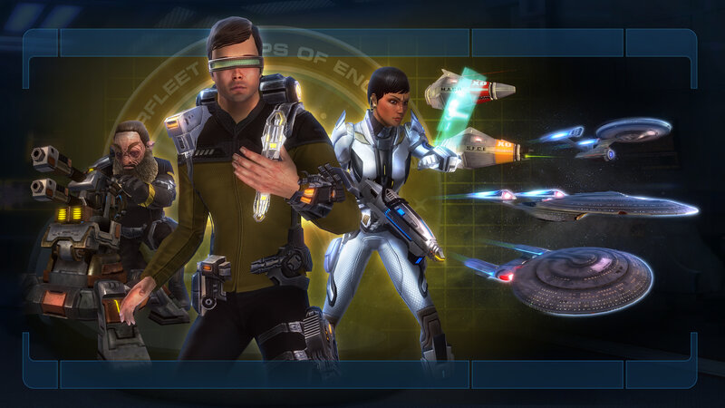 Three Characters in Futuristic Gear