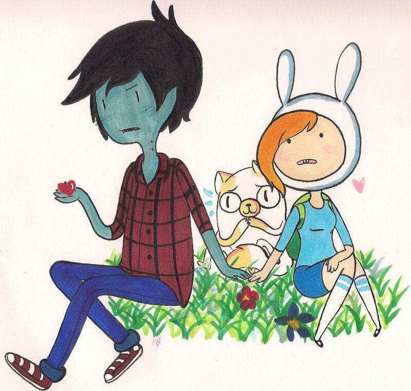 Three Characters in Grass
